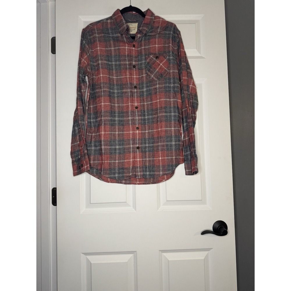 Weatherproof Vintage Men's Button Up Plaid Flannel Medium